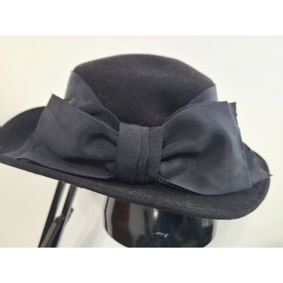 Eric Javits Women\'s Hat Felt Wool Black Bow Made in USA main image 5